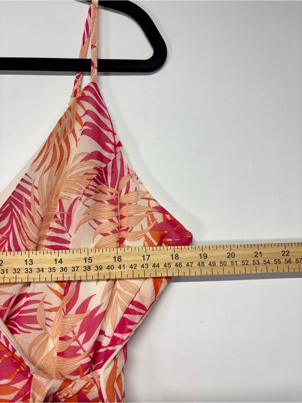 ✨Miami Palm Leaf Print Strappy Wrap Sundress Size L